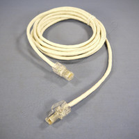 Leviton White Cat 5 10 Ft Ethernet LAN Patch Cord Network Cable Booted Cat5 62454-10W