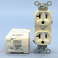 Pass and Seymour Light Almond Construction Grade Straight Blade Duplex Outlet Receptacle NEMA 5-15R 15A 125V CRB5362-LA