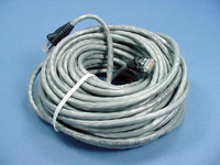 Leviton Gray Cat 5e 50 Ft Ethernet LAN Patch Cord Network Cable Booted Cat5e 5G455-50G