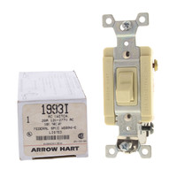 Arrow Hart Ivory Specification Grade Toggle Wall Light Switch 20A 120/277V 3-Way 1993I