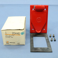 Arrow Hart Red Glass Filled Nylon Lift Lid Cover & Gasket Wet Location for 4-Wire 30A Power-Lock Receptacle 20446