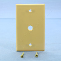 New Ace Ivory Telephone Coaxial Cable Standard Thermoset Plastic Wallplate Cover .375" Hole 31457