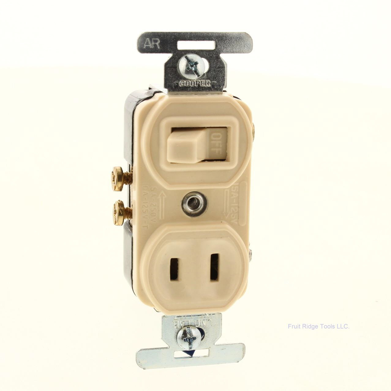 🏠 🔌 Ace Ivory "T" AC DC Combination Devices NON-GROUNDING Receptacle 15A  125V Wall Light Switch 10A 125V 5A 250V 31136 - In Stock - Fruit Ridge Tools
