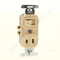Ace Ivory "T" AC DC Combination Devices NON-GROUNDING Receptacle 15A 125V Wall Light Switch 10A 125V 5A 250V 31136