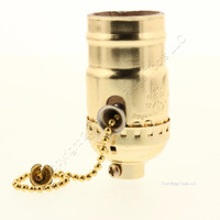 Ace Cooper Pull Chain Light Socket Brass Finish Lampholder Electrolier 1/8" IPS 600W 250V 31186