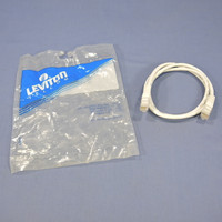New Leviton White Cat 5 3ft Ethernet LAN Patch Cord Network Cable Wire 47620-3W