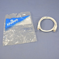 New Leviton White Cat 5 3ft Ethernet LAN Patch Cord Network Cable Wire 47620-3W