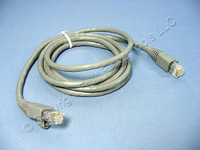 Leviton Silver Cat 5e 5 Ft Ethernet LAN Patch Cord Network Cable Booted Cat5e 5G460-5S