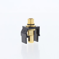 Leviton Brown Leviton Quickport RCA Video Jack w/Black Stripe 40830-BBE