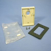 Leviton Ivory Electrical Box Wall Surface Mounting Adapter With Gasket 6781-I