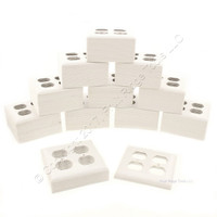 209 General Electric White UNBREAKABLE Receptacle Wallplate Large 2-Gang Duplex Outlet Covers PJ82-W