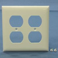 Bryant White Thermoplastic 2-Gang Outlet Cover Duplex Receptacle Wallplate N1302
