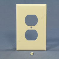 Cooper Light Almond Mid-Size 1-Gang Unbreakable Receptacle Nylon Wallplate Outlet Cover PJ8LA