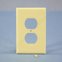 Cooper Ivory Mid-Size 1-Gang Unbreakable Receptacle Nylon Wallplate Outlet Cover PJ8V