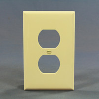 Cooper Almond Mid-Size 1-Gang Unbreakable Receptacle Wallplate Outlet Nylon Cover PJ8A