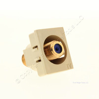 Pass and Seymour Ivory Recessed Self Terminal Stamped TV Coxial F-Connector Stamped TV  for External Video RFCEXT-I