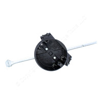 Pass and Seymour Black 1-Gang New Construction Round Plastic Box for Fan w/ Bracket S1-20-HGAC