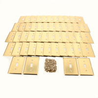 50 Creative Accents 1-Gang Solid Brass Toggle Switch Switchplate Cover Wallplates 15041