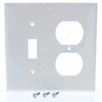 Eagle Standard 2-Gang White UNBREAKABLE Nylon Switch/Outlet Wallplate Receptacle Cover 5138W