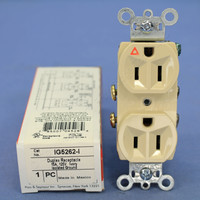 Pass & Seymour Ivory Heavy-Duty Grade Isolated Ground Straight Blade Duplex Outlet Receptacle 5-15R 15A 125V IG5262-I