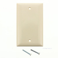 Pass and Seymour Residential Grade Ivory STANDARD Size Plastic Blank Wallplate Box Mount Cover Thermoset SP13-I