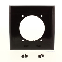 Pass and Seymour Standard Size 2-Gang Power Outlet Receptacle 2.4688" Opening Standard Plastic Wallplate Thermoset SP701