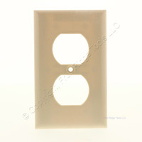 Pass and Seymour Ivory Standard Size 1-Gang Outlet Plastic Cover Duplex Receptacle Thermoset Wallplate SP8-I