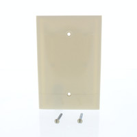 Pass & Seymour Commercial Grade Ivory Jumbo LARGE Thermoset Plastic 1-Gang Cover Blank Wallplate Box Mount SPO13-I