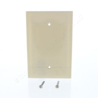 Pass & Seymour Commercial Grade Ivory Jumbo LARGE Thermoset Plastic 1-Gang Cover Blank Wallplate Box Mount SPO13-I