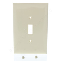 Pass and Seymour Ivory Jumbo 1-Gang Toggle Switch Smooth Plastic Wallplate Thermoset Cover Oversize SPO1-I