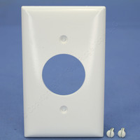 Pass and Seymour White 1.406" Receptacle 1-Gang Thermoset Wallplate Single Outlet Plastic Cover SP7-W