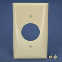 Pass and Seymour Light Almond 1.406" Receptacle 1-Gang Thermoset Wallplate Single Outlet Plastic Cover SP7-LA