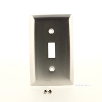 Pass and Seymour Type 302 NON-MAGNETIC Stainless Steel 1-Gang Toggle Switch Cover Wallplate Smooth Metal SS1-CC25