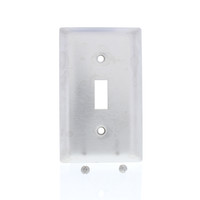 Pass and Seymour Type 302 NON-MAGNETIC Stainless Steel 1-Gang Toggle Switch Cover Wallplate Smooth Metal SS1-D