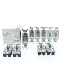 10 Cooper Gray COMMERCIAL Grade Toggle Wall Light Switches 4-Way 15A 120/277V CS415GY