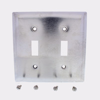 Pass and Seymour NON-MAGNETIC Type 302 Stainless Steel 2-Gang Toggle Switch Cover Wallplate Switchplate SS2-D