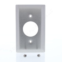 Pass and Seymour NON-MAGNETIC Type 302 Stainless Steel 1-Gang 1.406" Receptacle Outlet Wallplate Cover SS7-D