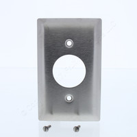 Pass and Seymour NON-MAGNETIC Type 302 Stainless Steel 1-Gang 1.406" Receptacle Outlet Wallplate Cover SS7-CC