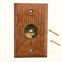 Philmore Wood SCRATCHED Flush Mount Gold Plated Contacts 4-Conductor Telephone Wall Jack Plate TWP52W