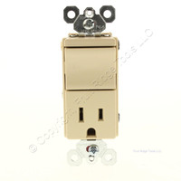 Pass and Seymour Ivory Decorator Rocker Wall Light Switch Straight Blade Receptacle Power Outlet 5-15R 15A 125V TM818-I