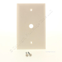Pass & Seymour Trademaster Light Almond 1-Gang Telephone Cable 13/32" Hole Unbreakable Wallplate Nylon Cover TP11-LA
