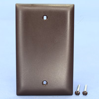 P&S Trademaster Brown 1-Gang UNBREAKABLE Blank Cover Box Mount Wallplate TP13
