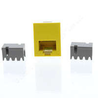 Pass and Seymour Innovate Yellow Smooth Jack Cat5e RJ45 Category 5e T568A/B S58-Y