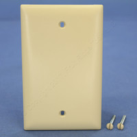 P&S Trademaster Ivory 1-Gang UNBREAKABLE Blank Cover Box Mount Wallplate TP13-I