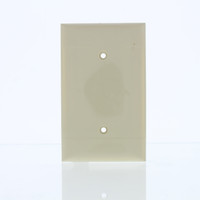 P&S TrademasterIvory 1G UNBREAKABLE Blank Strap Mount Lined Wallplate TP14-I