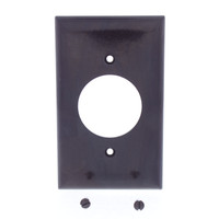 Pass and Seymour Brown 1-Gang Single Power Outlet Receptacle 1.5938" Hole Thermoset Wallplate Plastic Cover SP720