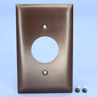 Pass and Seymour Trademaster Brown 1.406" Single Receptacle 1-Gang Outlet Unbreakable Wallplate Nylon Cover TP7