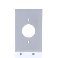 Pass and Seymour Trademaster Gray 1.406" Single Receptacle 1-Gang Outlet Unbreakable Wallplate Nylon Cover TP7-GRY