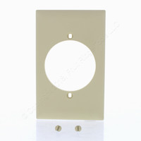 P&S TrademasterIvory 2.156" Opening Power Outlet 1-Gang Nylon Wallplate TP724-I