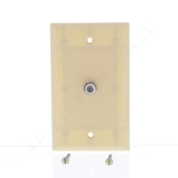 Eagle Ivory 1-Gang Single Coaxial Cable Wall Plate Video Jack F-Type CATV 1172V